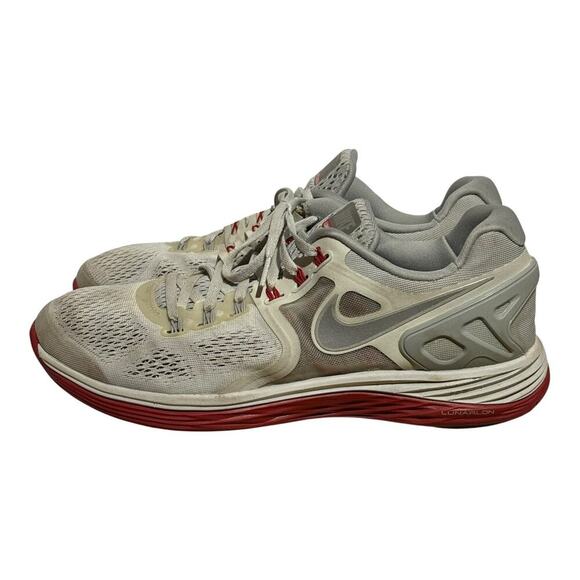 Nike LunarEclipse+ 4 Running Shoes Men's 11.5 White Red Lunarlon Trainers - Picture 4 of 8